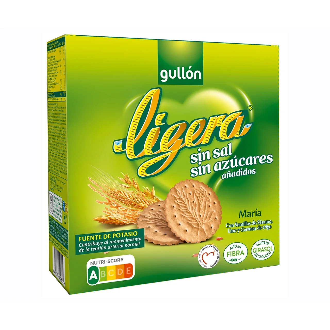 Ligera Galletas sin azúcares añadidos y sin sal 600 g.