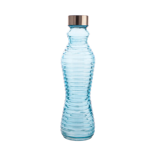 Botella de vidrio azul turquesa con tapón de rosca, 0,5 litros ARC.