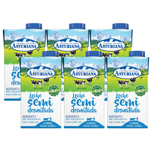 precios Central Lechera Asturiana Leche De Vaca Semidesnatada De Origen Español 6 X 500 Ml. en Alcampo