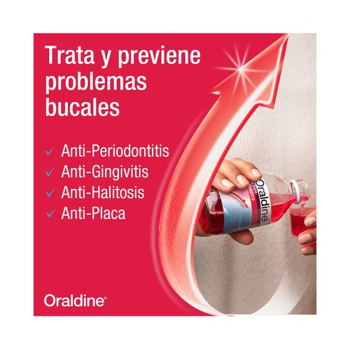 ORALDINE Colutorio antiséptico, de uso diario, con doble poder antibacteriano 200 ml.