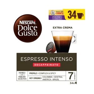 DOLCE GUSTO Café en cápsulas intenso descafeinado 34 uds.