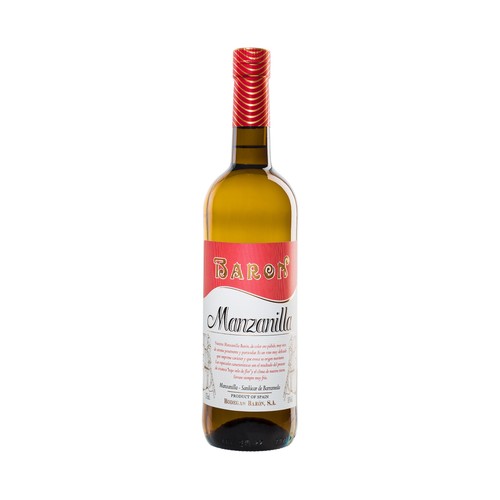 BARÓN  Vino manzanilla fina con D.O. Manzanilla - Sanlúcar de Barrameda botella 75 cl.