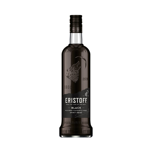ERISTOFF Black Bebida espirituosa de vodka con un toque de bayas silvestres botella de 70 cl.