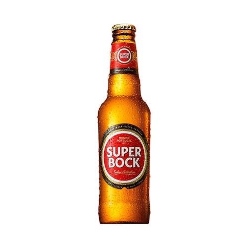 SUPER BOCK ORIGINAL  Cerveza rubia portuguesa botella de 25 cl.