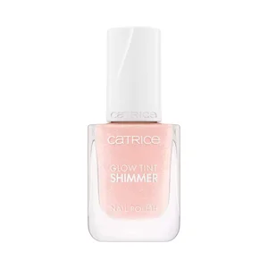CATRICE Glow tint tono 030 Sparkle symphoy, purpurina nude Esmalte de uñas acabado brillante.