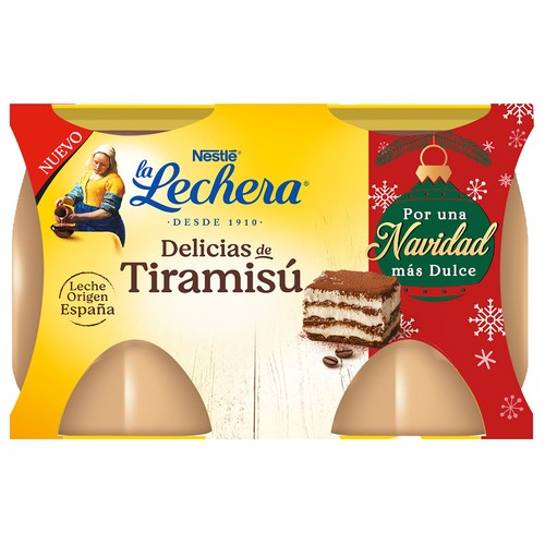 LA LECHERA de Nestlé Postre lácteo (Delicias) de Tiramisú 2 x 125 g.