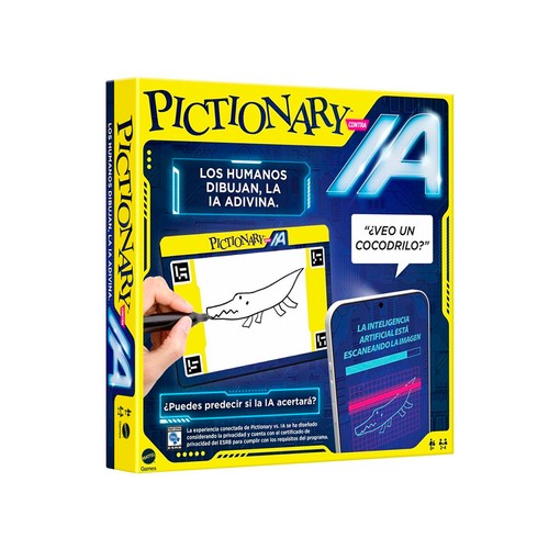 Juego de mesa Pictionary vs Inteligencia Artificial, 2-4 jugadores.