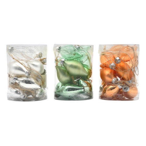 Set 12 Bolas de Cristal 2,5cm decoración para Árbol de Navidad modelos surtidos, SNC