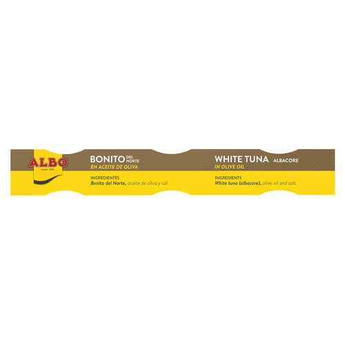 ALBO Bonito del Norte en aceite de oliva pack 3 uds. x 67 g.
