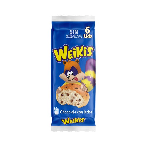 LA BELLA EASO WEIKIS Bollitos de leche con pepitas de chocolate 6 uds. 250 g.
