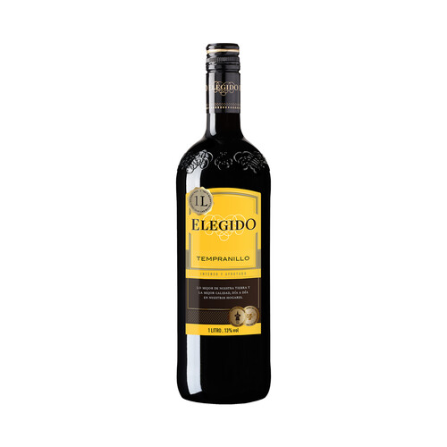 ELEGIDO Vino tinto intenso y afrutado sin denominación de origen ELEGIDO botella 1 l.