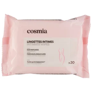COSMIA Toallitas para la higiene íntima, sin perfume y con extracto de hamamelis 20 uds.