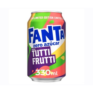 Imagen de FANTA Bebida refrescante zero sabor tutti frutti lata 33 cl.