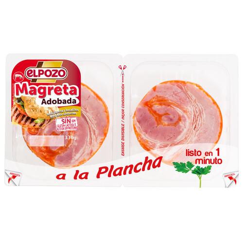 ELPOZO Magreta de cerdo adobada, cortada en lonchas 330 g.