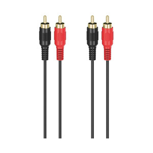 Imagen de Cable audio QILIVE de 2 RCA macho a 2RCA macho, 2m, terminales dorados.