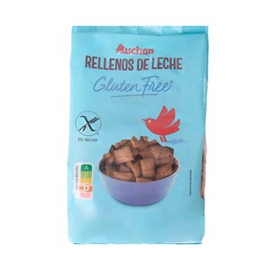 Imagen de PRODUCTO ALCAMPO Cereales de desayuno, de maíz y arroz rellenos de leche, sin gluten 400 g.
