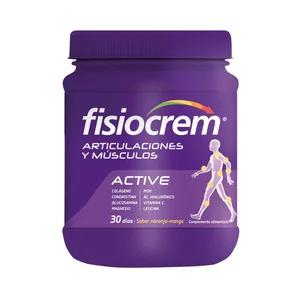 FISIOCREM Colágneo con magnesio y vitamina C, de fácil disolución y sabor naranja FISIOCREM Active 480 g.