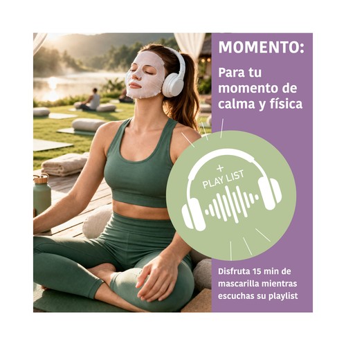 IROHA NATURE Minful ritual Mascarilla facial calmante con Ashwagandha y ácido Hialurónico.