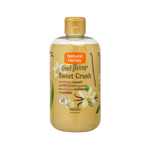 NATURAL HONEY Good feelings sweet crush Gel para ducha o baño con aroma a vainilla 500 ml.