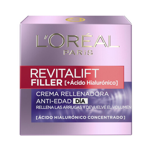 L´ORÉAL PARIS Crema de día antiarrugas con ácido Hialurónico L'ORÉAL PARIS Revitalift filler 50 ml.