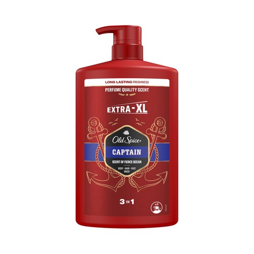 OLD SPICE Captain Gel de ducha 3 en 1 (cuerpo, cabello y cara) 1 l.