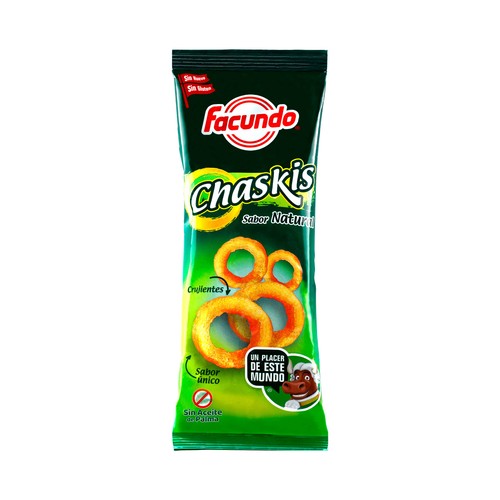 FACUNDO Snack de aros de maíz bolsa de 100 g.