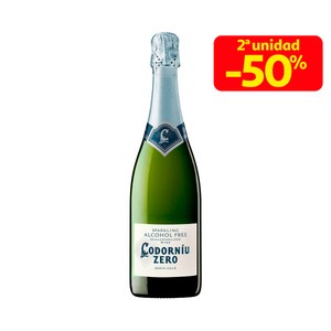 CODORNIU Zero Vino blanco espumoso sin alcohol (desalcoholizado) botella de 75 cl.