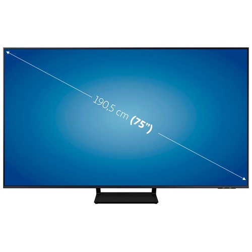 Televisión 190,5 cm (75") QLED SAMSUNG ﻿QE75Q75BATXXC 4K, HDR 10+, SMART TV, WIFI, BLUETOOTH, TDT T2, USB reproductor y grabador, 4HDMI, 3400HZ.