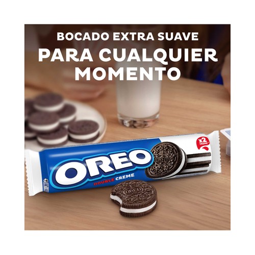 OREO Galletas de cacao con relleno doble de crema de vainilla 157 g.