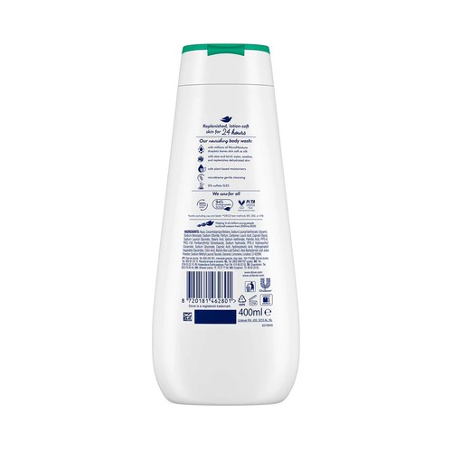 DOVE Advanced care Gel hidratante para ducha o baño con aloe vera y agua de abedul 400 ml.