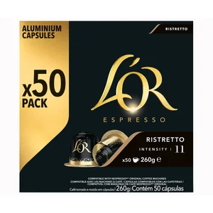 L"OR ESPRESSO Café ristretto intensidad 11 50 uds. 260 g.