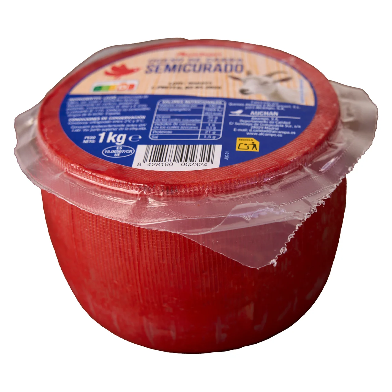 AUCHAN Queso de cabra semicurado 1 kg Producto Alcampo.