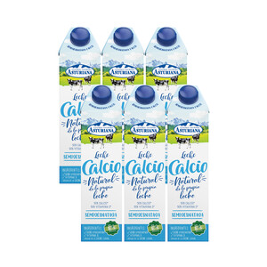 precios Central Lechera Asturiana Leche De Vaca Semidesnatada, Enriquecida Con Calcio 6 X 1L. en Alcampo