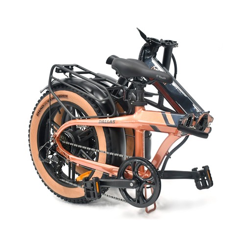 Bicicleta eléctrica plegable BK1650 YOUIN, color cobre,  250W, ruedas 20"", autonomía 60Km..