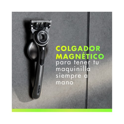 GILLETTE Labs Maquinilla de afeitar con cabezal pivotante de 5 hojas  + colgador de pared.