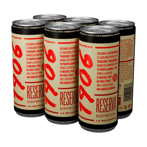 CERVEZA 1906 PACK 6 LATAS X 33 ESTRELLA DE GALICIA  6X33 CL