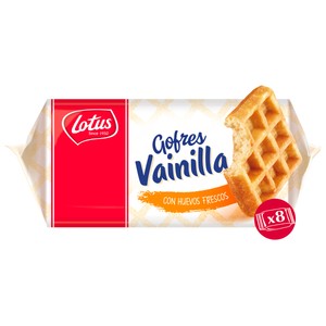 Imagen de LOTUS Gofres mini con sabor a vainilla y elaborados con huevos frescos LOTUS 8 uds. 224 g.