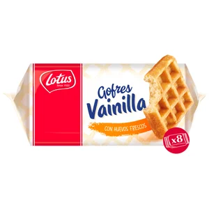 LOTUS Gofres mini con sabor a vainilla y elaborados con huevos frescos LOTUS 8 uds. 224 g.
