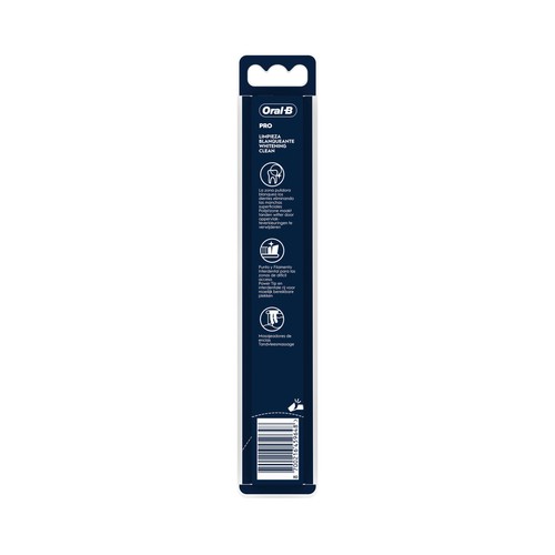 ORAL-B Pro 3d white Cepillo de dientes filamentos medios, para blanqueamiento y pulido.