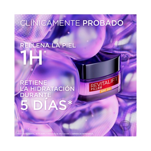 L´ORÉAL PARIS Revitalift filler Neceser con sérum rellenador y crema de día rellenadora con FPS 50 y ácido Hialurónico.