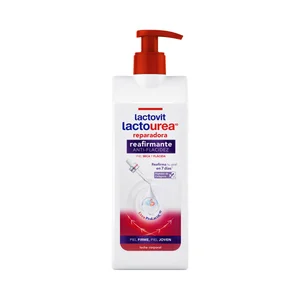 LACTOVIT Lactourea Leche corporal reafirmante y reparadora, para pieles secas y flácidas 400 ml.