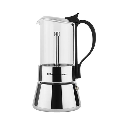 Cafetera de inducción de 6 Tazas Guinea, acero inox y borosilicato, MAGFESA