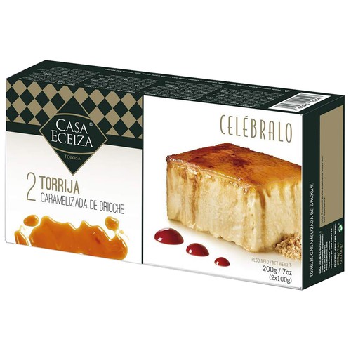 CASA ECEIZA Torrija carameliza hecha con pan Brioche CASA ECEIZA 2 x 100 g.
