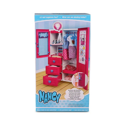 Armario de Nancy color rosa con luz interior, NANCY.