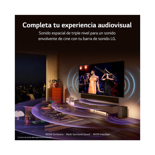 Televisión 165,1 cm (65) OLED LG OLED65B36A 4K, HDR 10 PRO, SMART TV, WIFI, BLUETOOTH, TDT T2, USB reproductor y grabador, 4HDMI, 100HZ.
