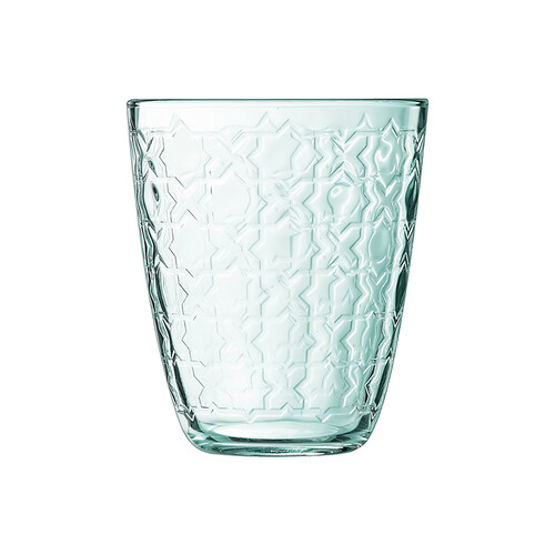 Vaso alto de vidrio con 0,31 litros de capacidad, color verde, Concepto LUMINARC.