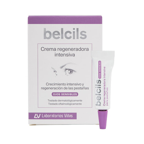 BELCILS Crema regeneradora de pestañas con acción intensiva, especial ojos sensibles BELCILS 4 ml.