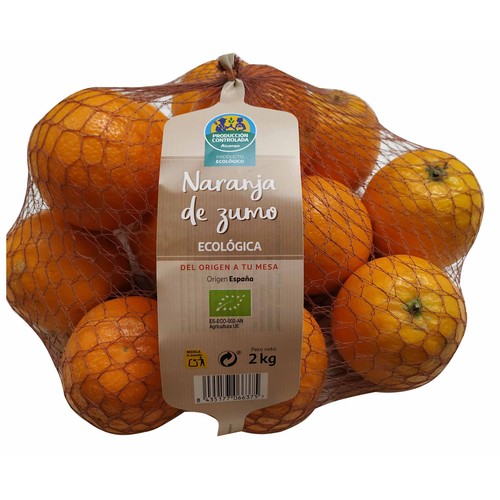 ALCAMPO CULTIVAMOS LO BUENO ECOLÓGICO Naranjas de zumo ecológicas  malla de 2 kg.