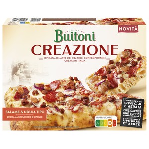 Imagen de BUITONI Creazione Pizza congelada con salami, carne de cerdo estilo