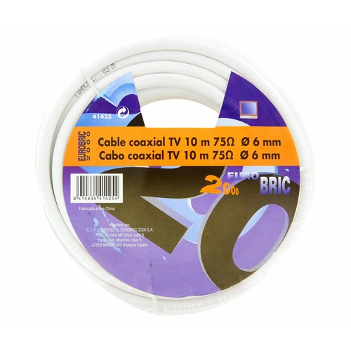 Rollo de 10 metros de cable coaxial (sin terminales)  EUROBRIC 2000.